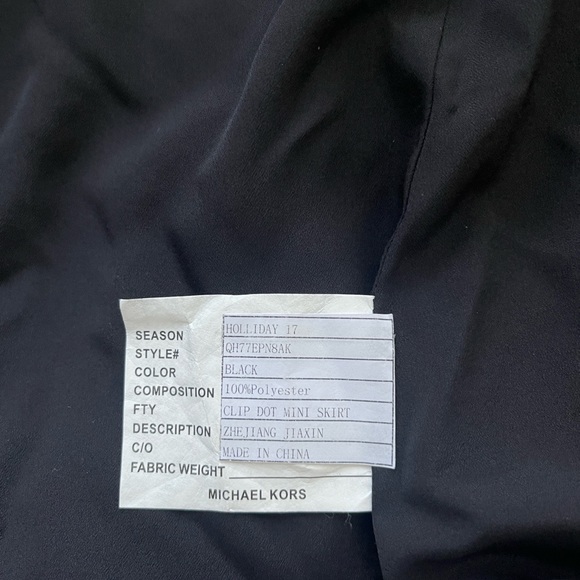 MICHAEL Michael Kors Black Silk Blend Sequin Flare Skirt Women's Size 8 NWT - Picture 11 of 13